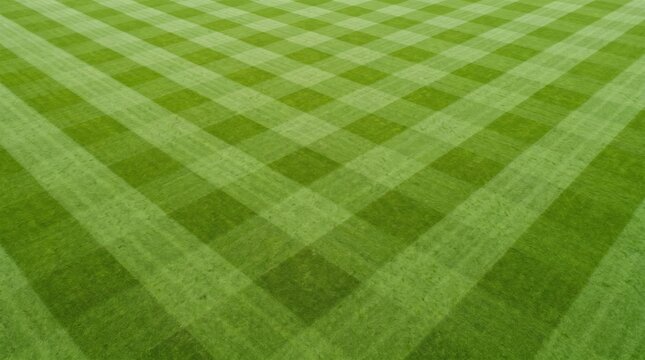 checkered green grass field texture for sports background