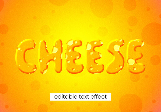 Cheese Editable Text Effect