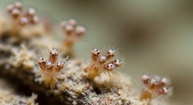 Tiny Coral Polyps Clustering on Ocean Floor