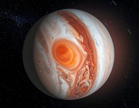 Jupiters Swirling Atmosphere - A Detailed View of the Gas Giant.