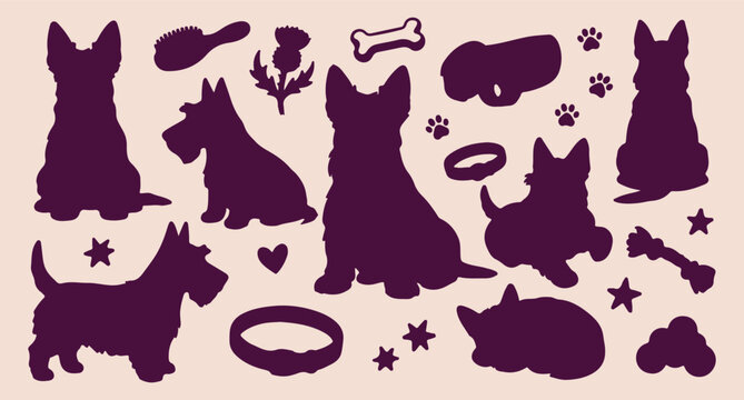 scottish dog pattern, playful terrier silhouette, loyal pet companion, cute animal design, dog lover art, minimal line art, vector background design
scottish, dog, pattern, playful, terrier, silhouett