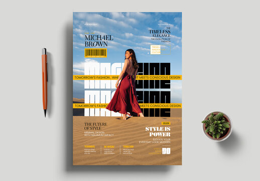 Fashion Magazine Cover Template
