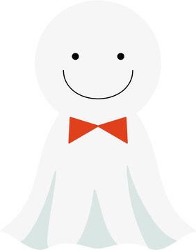 Teru Teru Bozu Weather Doll with Red Bow Illustration