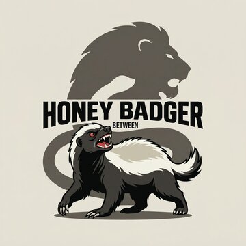 Honey Badger Logo Vector Design