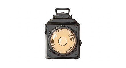 Vintage Railway Lantern Isolated on White Background. © Sadar