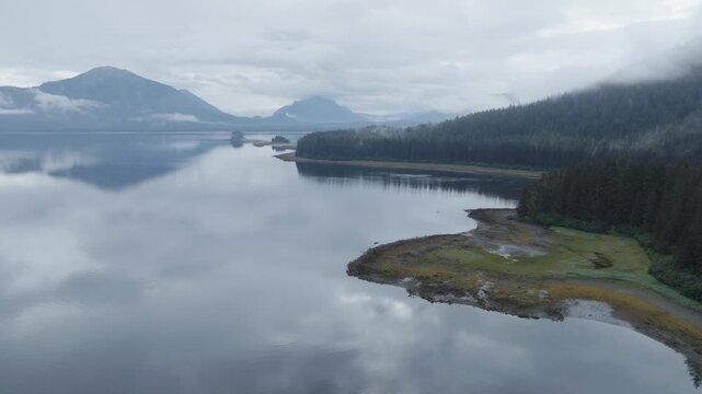 Neka Bay Wilderness Alaska Drone Aerial View