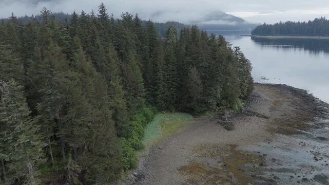 Neka Bay Wilderness Alaska Drone Aerial View