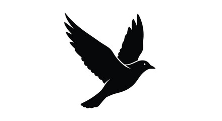 Fototapeta premium Bird in flight silhouette on transparent background