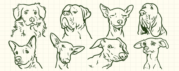 Fototapeta premium Hand Drawn Dog Scribble Sketch for Sticker Design