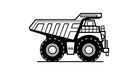 Large Mining Dump Truck Vehicle. © Undangan