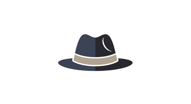 Black fedora hat with band.