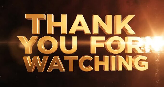Golden thank you for watching message.