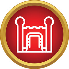 Obraz premium Castle icon representing defense, protection, and historical architecture