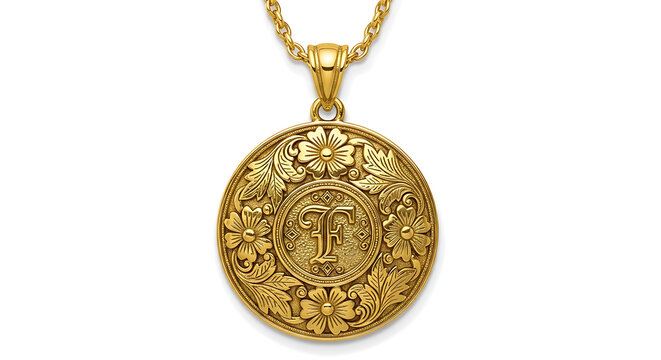 Gold-colored antique pocket watch with intricate engravings and roman numerals