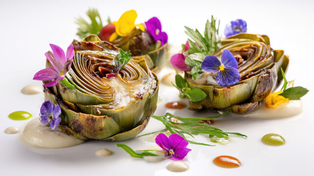 grilled artichoke hearts with lemon aio