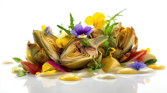 grilled artichoke hearts with lemon aio