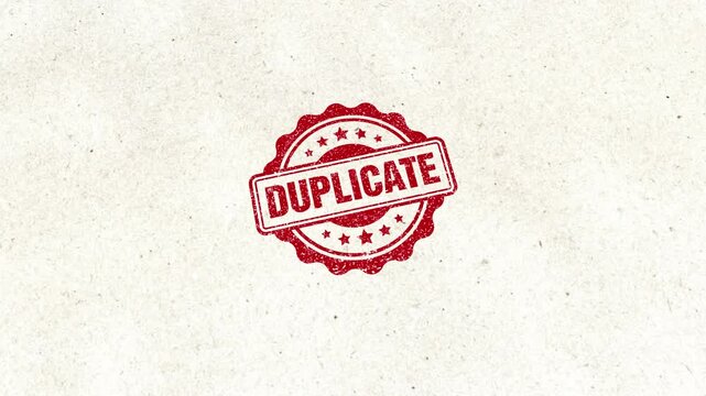 Duplicate Wooden Rubber Stamp Seal Animation