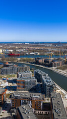 Obraz premium Aerial View of Gdansk Port and Waterfront Development Poland
