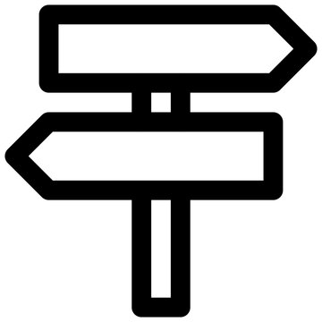 Direction. Editable stroke vector icon.
