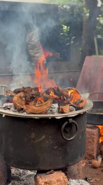 Traditional Dum Biryani cooked with authentic dum style using fire on top and bottom for rich aroma and perfect flavor. Slow-cooked layered biryani with smoky taste and royal texture. Kerala food 