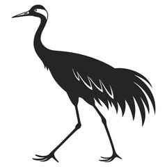 Fototapeta premium heron silhouette isolated on white