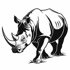 rhino on white © Sadia