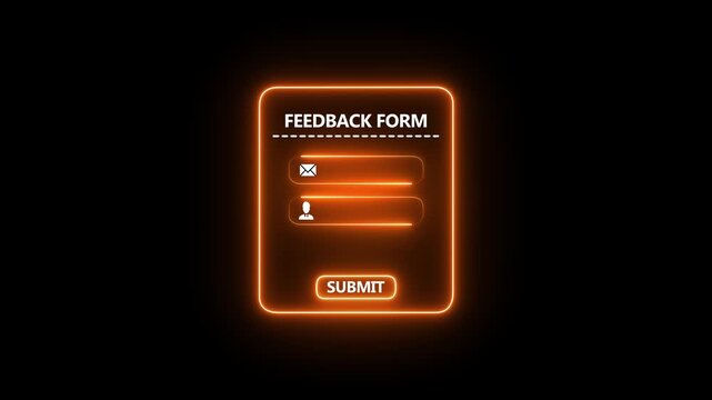 Digital feedback form interface concept on the transparent background. Perfect for customer feedback, digital onboarding, user experience in web applications.4k video