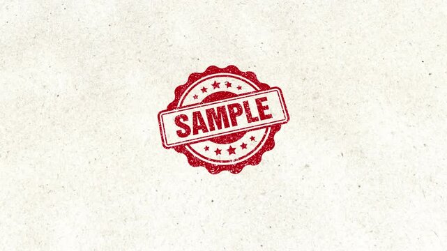 Sample Wooden Rubber Stamp Seal Animation