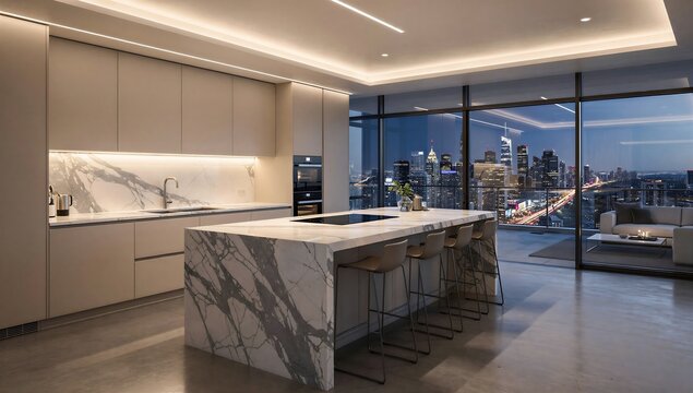 Ultra Modern High End Kitchen Interior With Smart Luxury Design