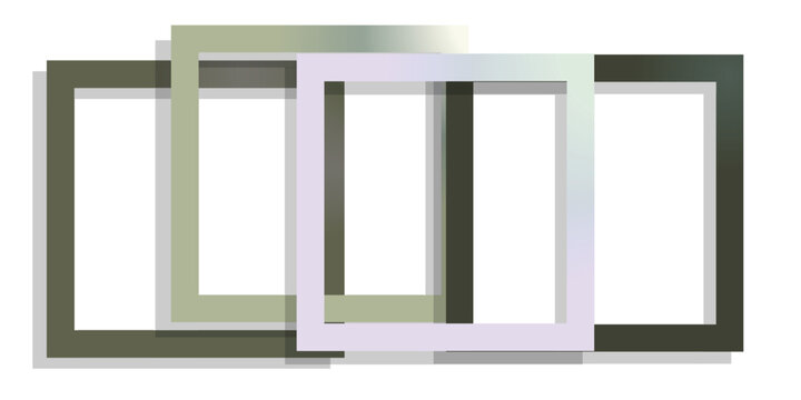 Stacked Rectangular Window Frames Overlapping Minimal Composition.