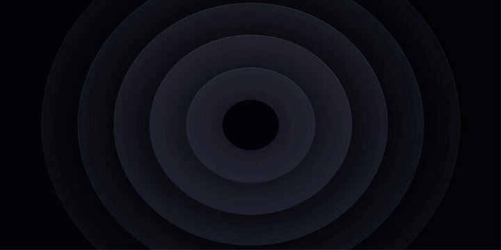 Concentric dark circles fade into a deep black abyss, creating a mesmerizing, minimalist visual that evokes a sense of mystery and infinite depth. for art, banner, web, ui, branding, art, background