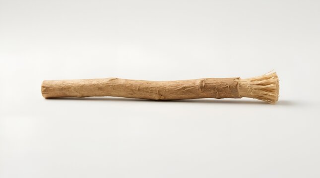 Miswak stick on white background, natural teeth cleaning tool
