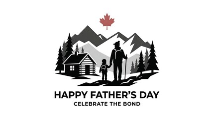 Fototapeta premium Happy father's day canada celebrate the bond between fathers and kids