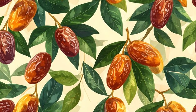 Fresh Date Fruit Pattern.