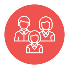 Fototapeta premium Crowd People Vector Icon