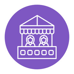 Fototapeta premium Street Vendor Vector Icon