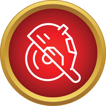 Circular saw tool icon representing construction and cutting work