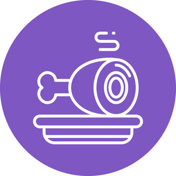 Cooked Ham Vector Icon