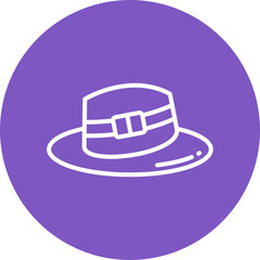 Fototapeta premium Men Hat Vector Icon