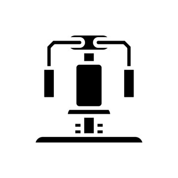 pec deck machine glyph style icon