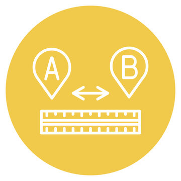 Map Measure Vector Icon