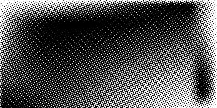 halftone dot abstract background. black circle lines pattern. Futuristic technology concept. Suit for cover, poster, banner, brochure, header, website