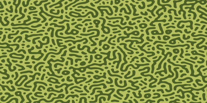 Green turing lines organic shape patterns background design