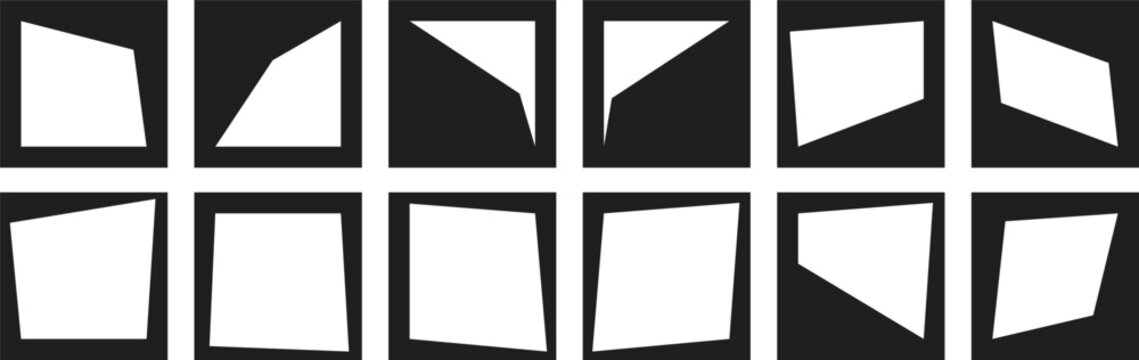 set of abstract vector squares. geometric shapes. polygons