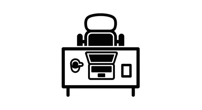 Black and white coffee espresso machine.