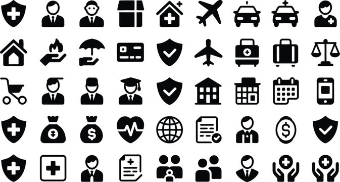 Flat icons set of various professions and services Vector