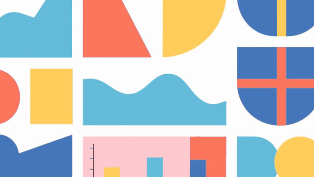 Business infographic charts and graphs template set for data analysis