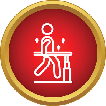 Person using parallel bars for physical therapy and recovery exercise