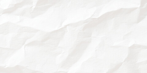 Fototapeta premium Crumpled white paper texture background with creases and folds