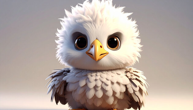 portrait d'un aigle de dessin anim&eacute;